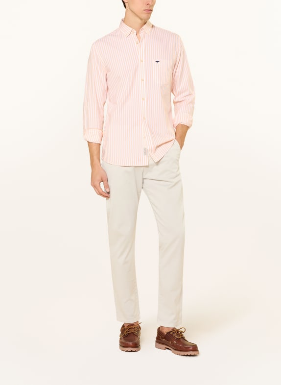FYNCH-HATTON Oxford-overhemd Regular Fit LICHTORANJE / WIT