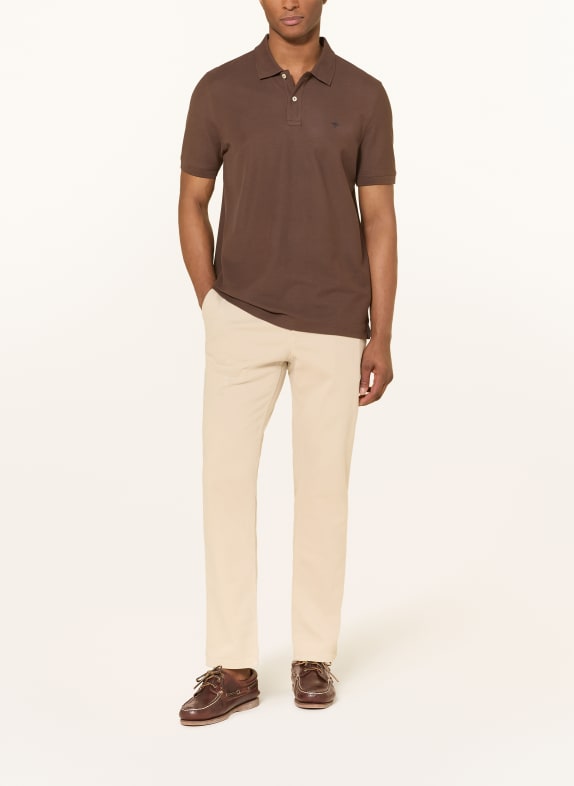 FYNCH-HATTON Piqué poloshirt MARRON FONCÉ