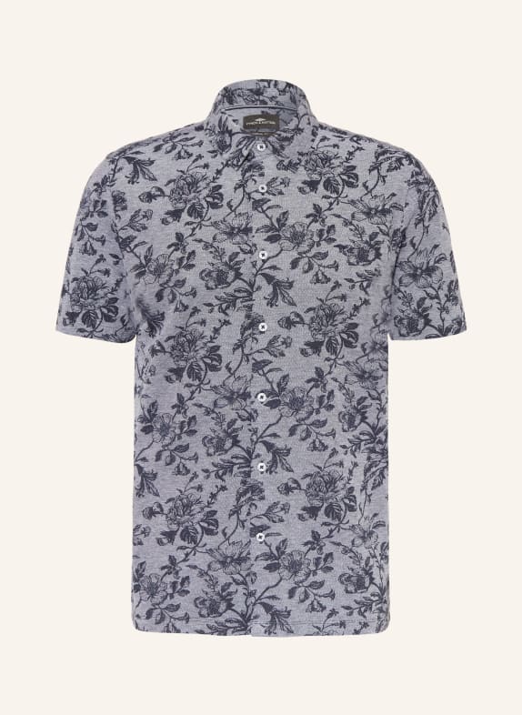 FYNCH-HATTON Košile s krátkým rukávem Regular Fit TMAVĚ MODRÁ / BÍLÁ