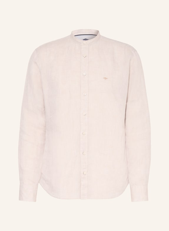 FYNCH-HATTON Lněná košile Regular Fit BÉŽOVÁ