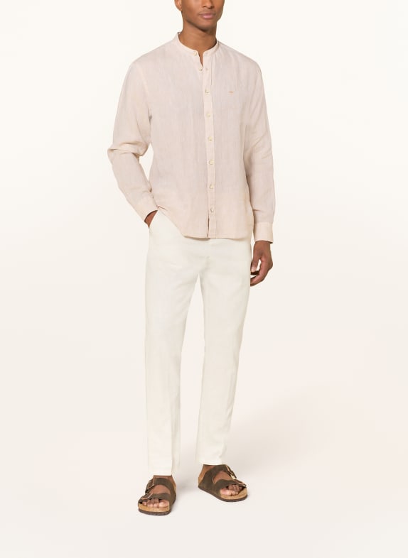 FYNCH-HATTON Linnen overhemd Regular Fit BEIGE