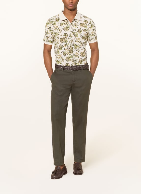 FYNCH-HATTON Piqué poloshirt CRÈME / LICHTGRIJS / GROEN