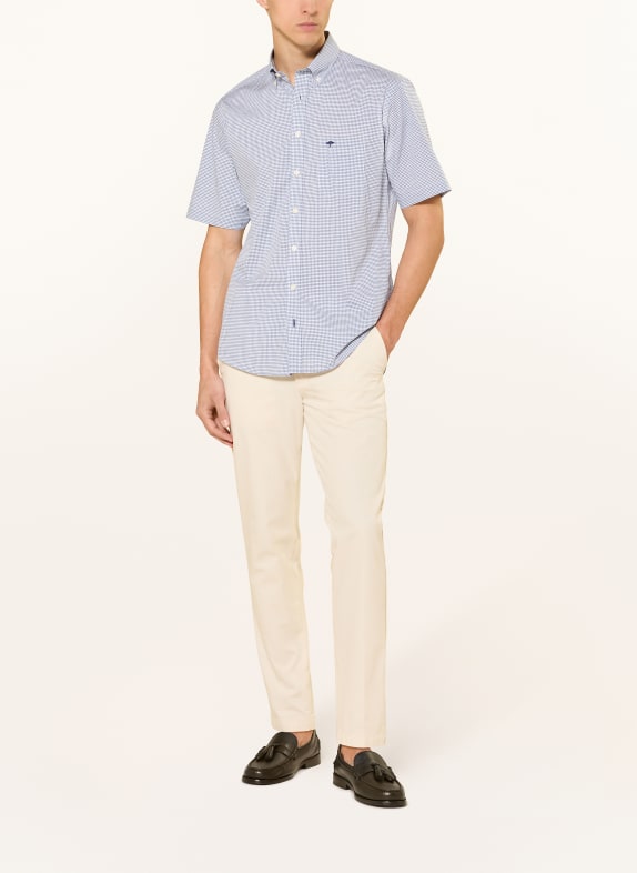FYNCH-HATTON Korte mouwen overhemd Regular Fit BLAUW / WIT