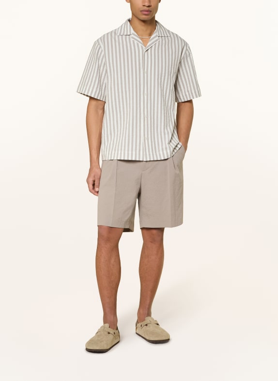 HUGO Resorthemd ESPINO Comfort Fit TAUPE / ECRU