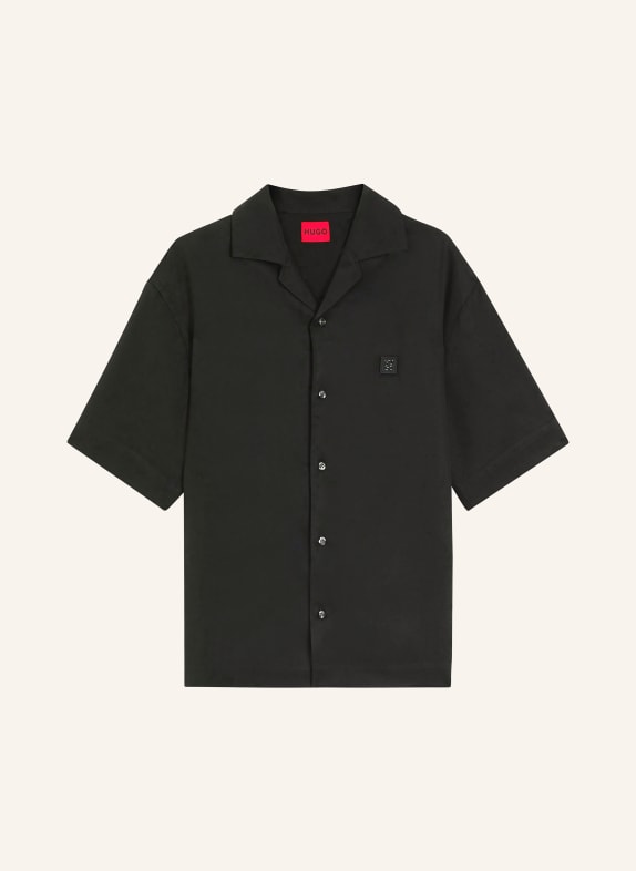 HUGO Koszula wypoczynkowa ESPINO Comfort Fit CZARNY