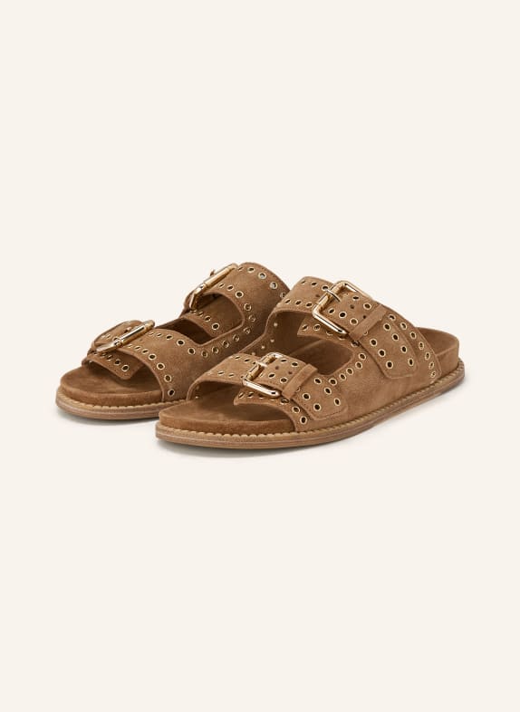 KENNEL & SCHMENGER MIMI mules BROWN / GOLD