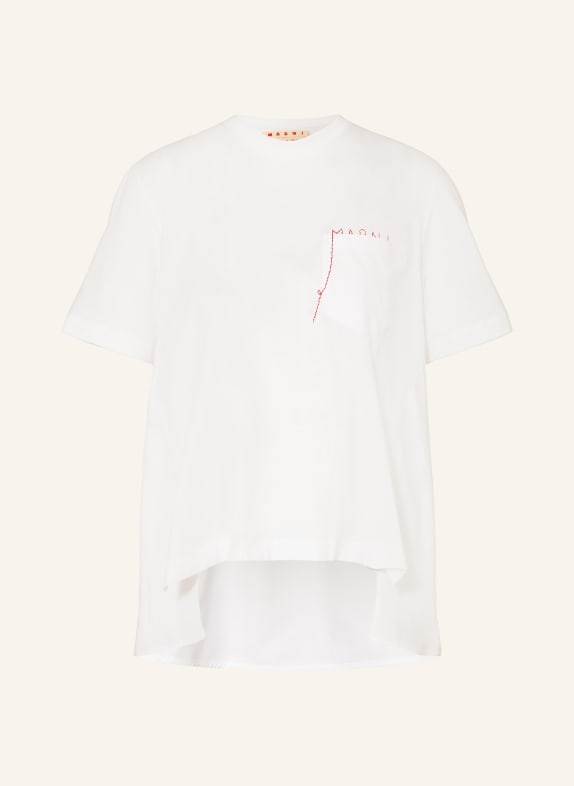 MARNI T-shirt en mélange de matières BLANC