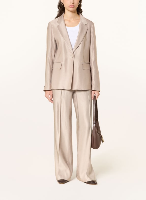 PESERICO Blazer met linnen BEIGE