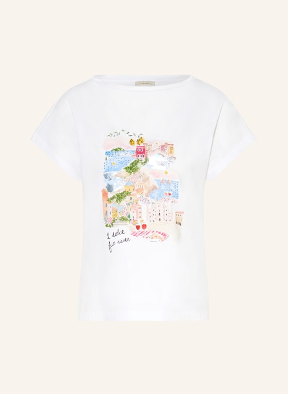 lilienfels Tričko s ozdobnými kameny a flitry BÍLÁ / ŽLUTÁ / TMAVĚ MODRÁ