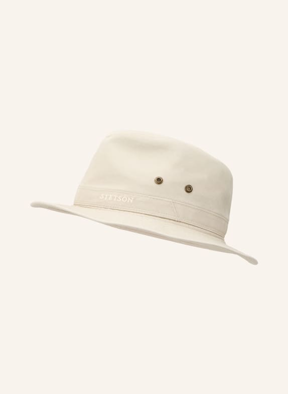 STETSON hat LIGHT GRAY / WHITE