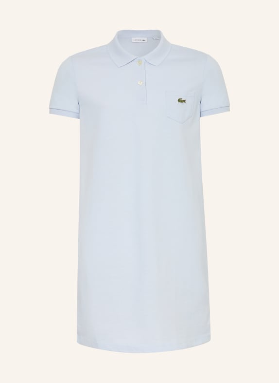 LACOSTE Piqué-Polokleid HELLBLAU