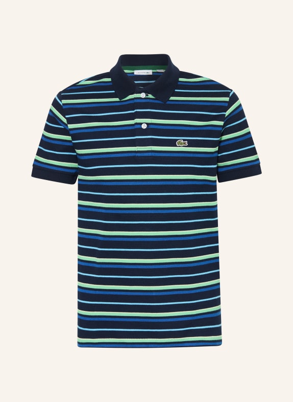LACOSTE Piqué-Poloshirt DUNKELBLAU / HELLGRÜN / HELLBLAU