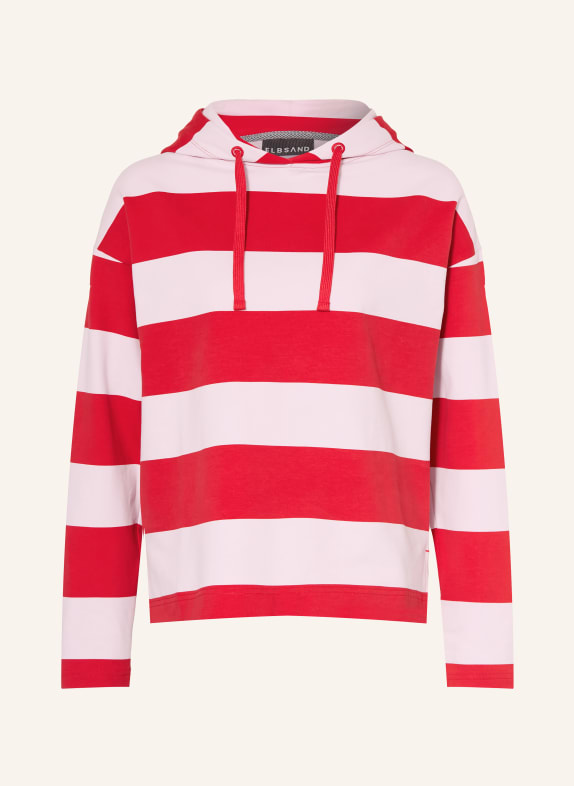 ELBSAND EYDIS hoodie RED / ROSE / WHITE