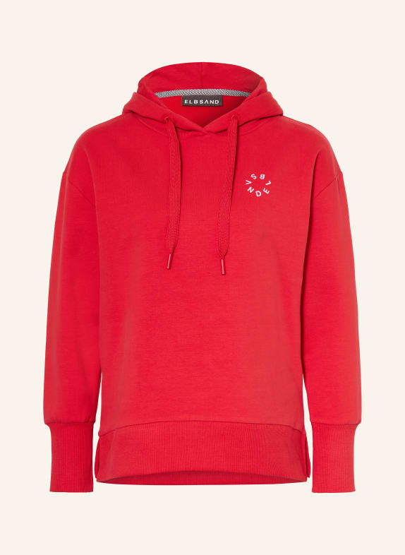 ELBSAND LEAH hoodie RED / WHITE
