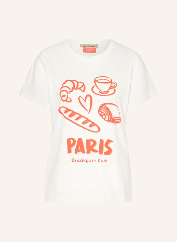 Smith & Soul tričko BÍLÁ / ORANŽOVÁ