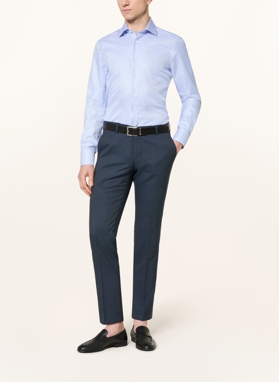 Stenströms Overhemd Slimline Fit LICHTBLAUW / WIT
