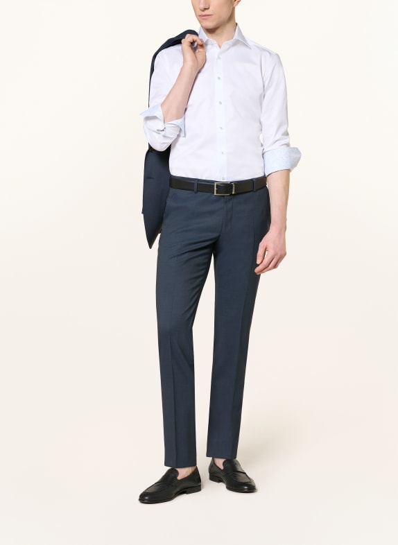 Stenströms Overhemd Slimline Fit WIT / LICHTBLAUW