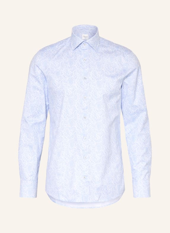 Stenströms Hemd Slimline Fit HELLBLAU / WEISS