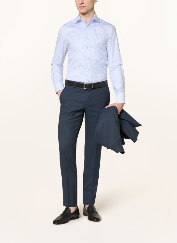 Stenströms Overhemd Slimline Fit LICHTBLAUW / WIT