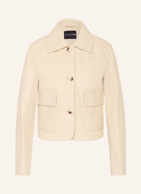 STUDIO AR MARLEY leather jacket CREAM