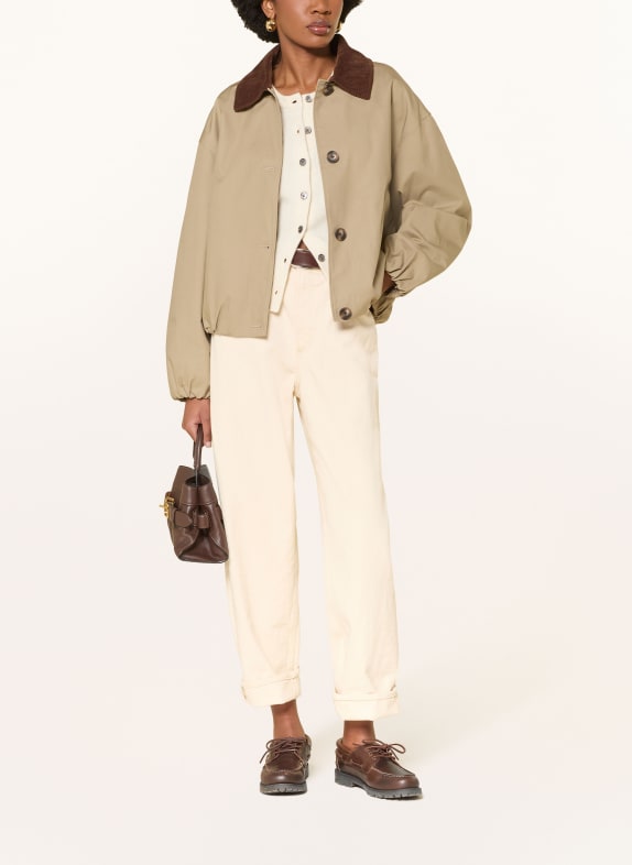 STUDIO AR Kurtka CAMILA BEŻOWY / CIEMNOBRĄZOWY