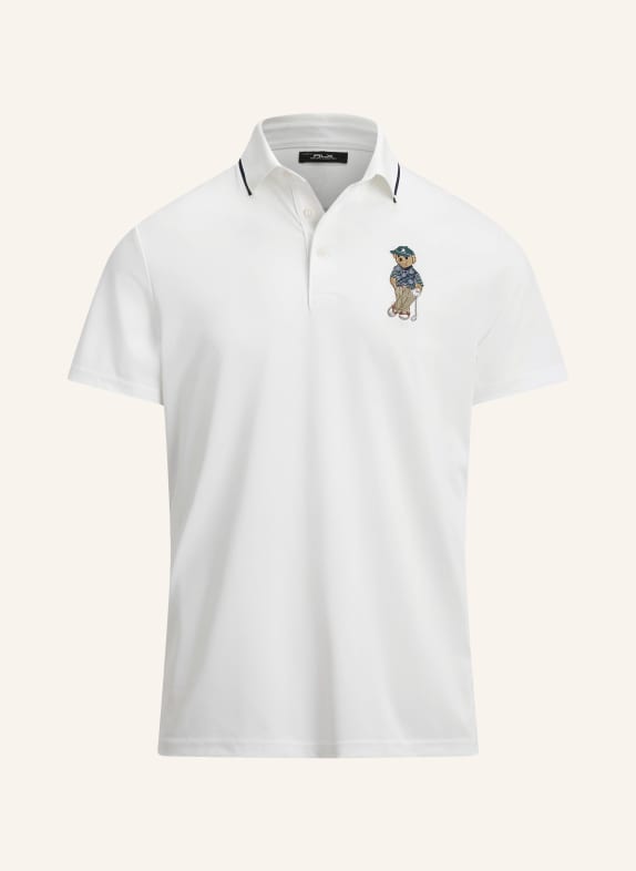 RLX RALPH LAUREN Piqué-Poloshirt Tailored Fit WEISS / SCHWARZ
