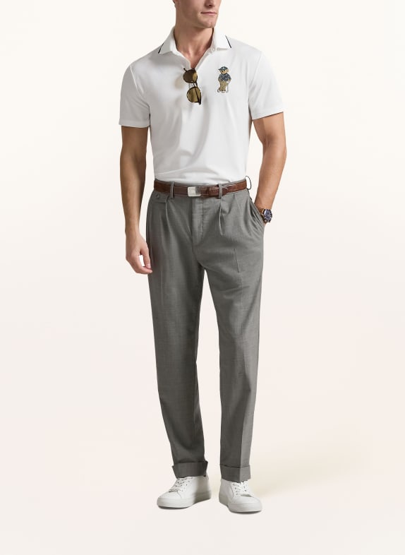 RLX RALPH LAUREN Piqué poloshirt Tailored Fit WIT / ZWART