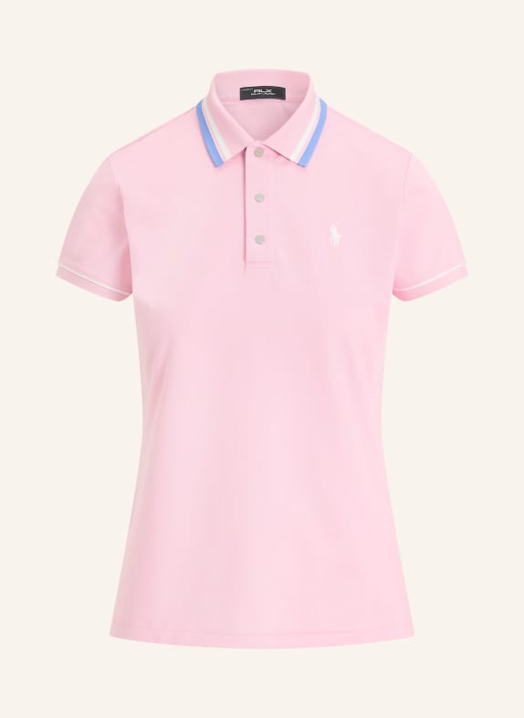 RLX RALPH LAUREN Funkční polokošile RŮŽOVÁ / MODRÁ / BÍLÁ