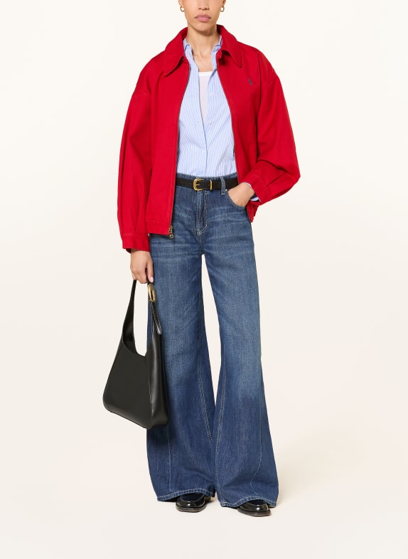 CAMBIO Wide Leg Jeans PALAZZO met linnen 5025 spring mid blue