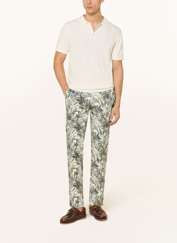 BRAX Pantaloni chino FABIO Modern Fit VERDE / ECRU / VERDE ÎNCHIS