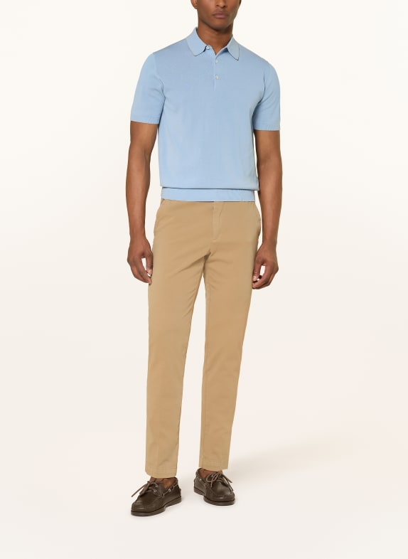 van Laack Gebreid poloshirt VL-SANDRO-SBF LICHTBLAUW
