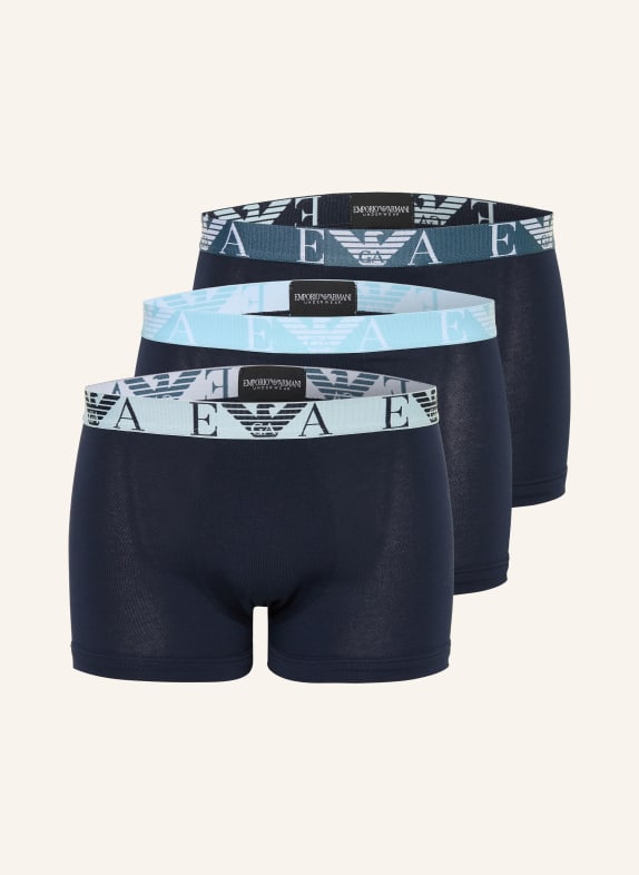 EMPORIO ARMANI 3er-Pack Boxershorts DUNKELBLAU / HELLGRAU