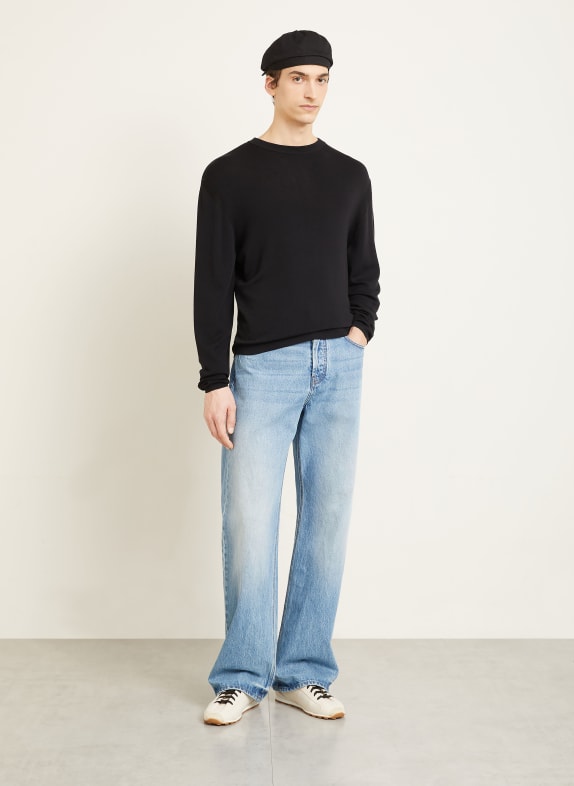 JACQUEMUS Trui LA MAILLE ROMARIN van merinowol ZWART