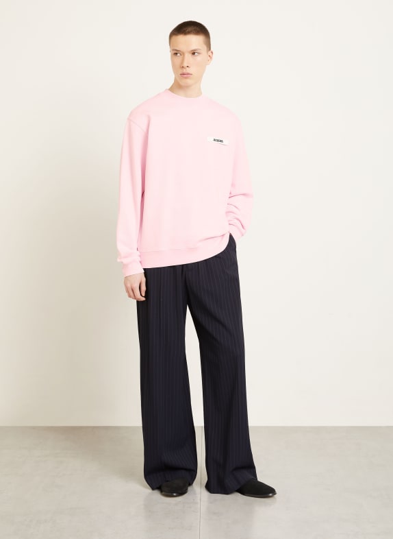 JACQUEMUS Sweatshirt LE SWEATSHIRT GROS GRAIN ROZE