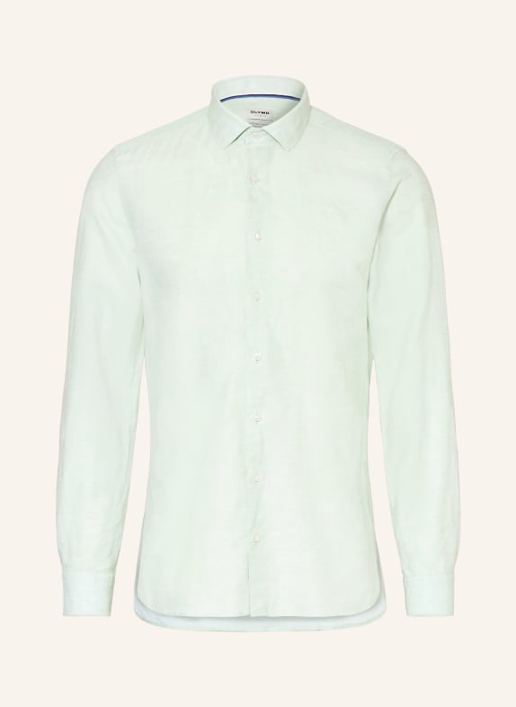 OLYMP Hemd Level Five body fit mit Leinen HELLGRÜN