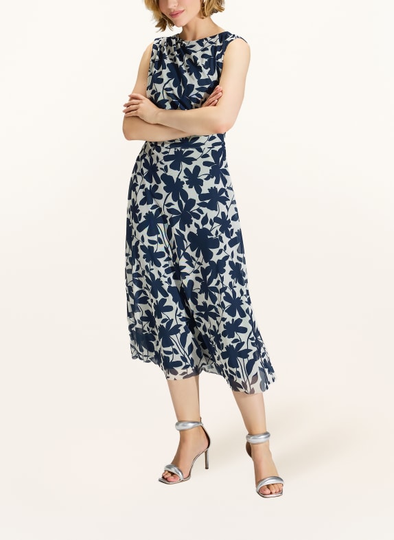 SWING robe de cocktail BLEU FONCÉ / BLANC