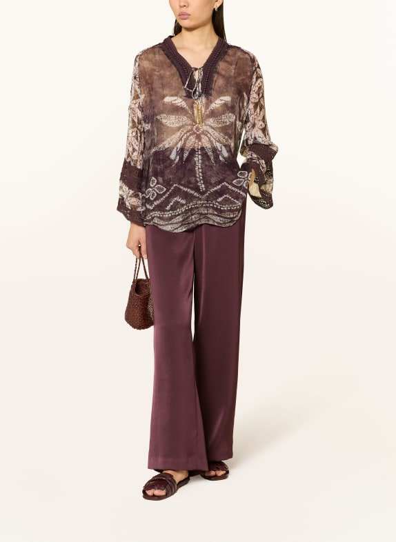Grace blouse MARRON FONCÉ / BEIGE