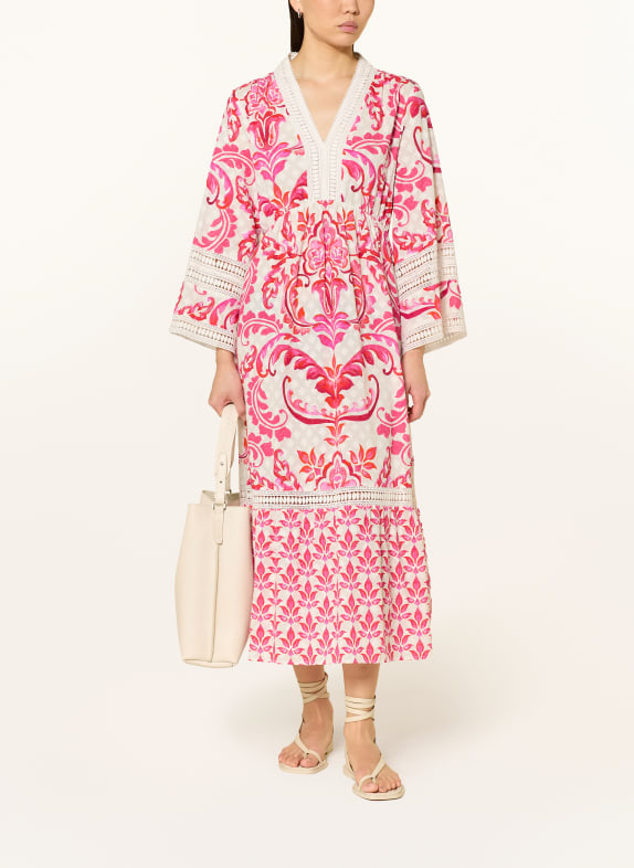 Grace robe ROSE FUCHSIA / CRÈME / ROUGE