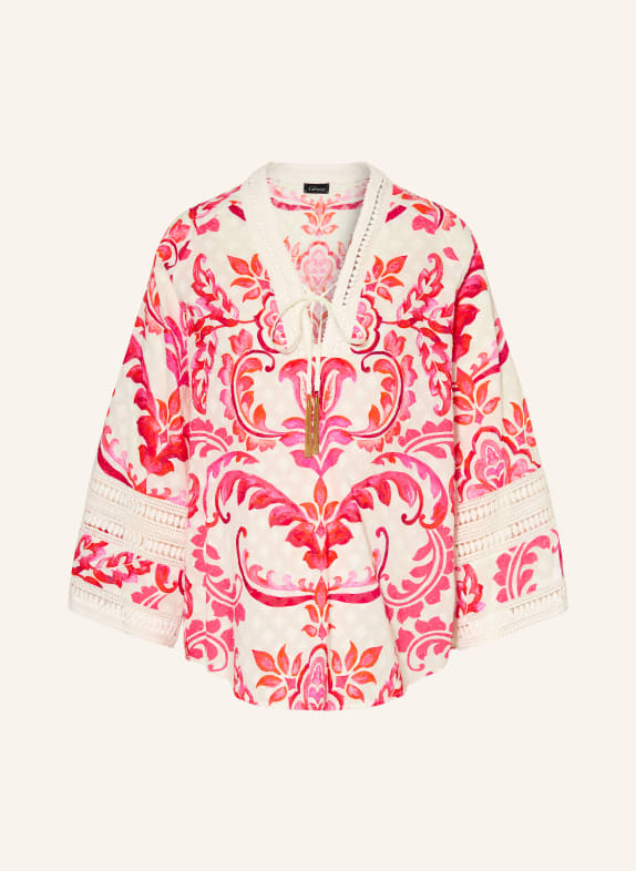 Grace chemisier FUCHSIA / CRÈME / ROUGE FONCÉ