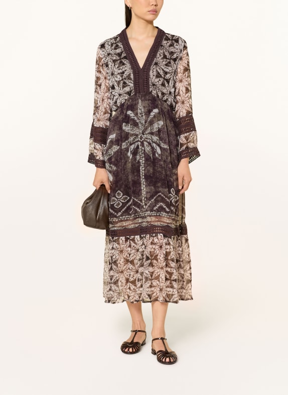 Grace robe MARRON FONCÉ / BEIGE