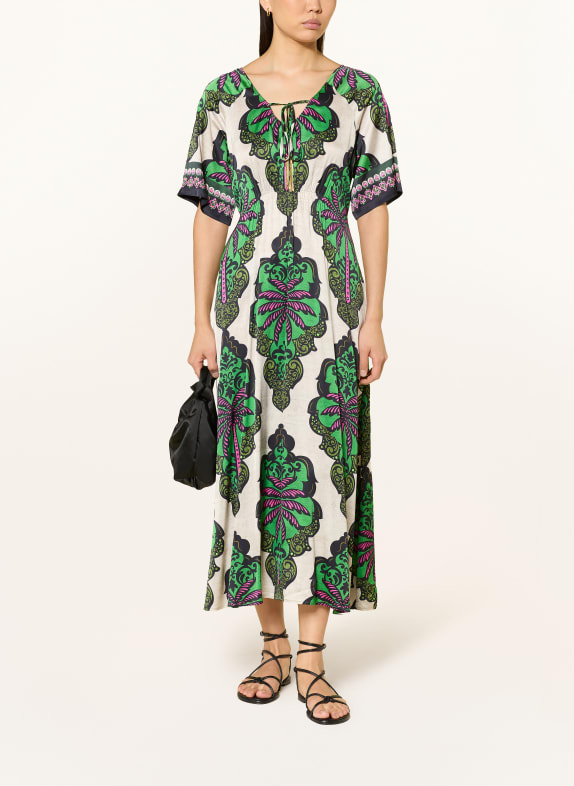 Grace robe VERT / ROSE FUCHSIA / NOIR