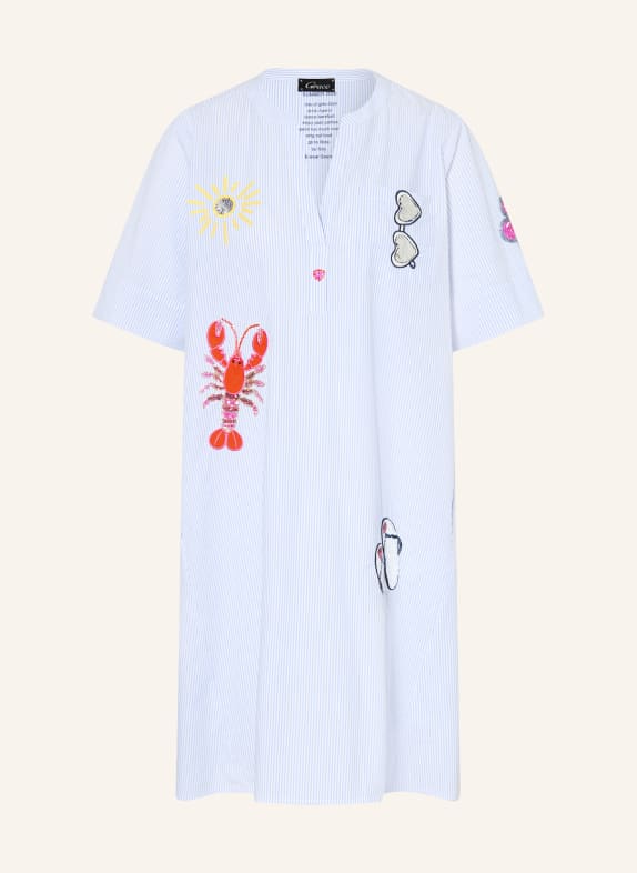 Grace Robe avec perles décoratives et paillettes BLEU CLAIR / ROUGE / BLANC