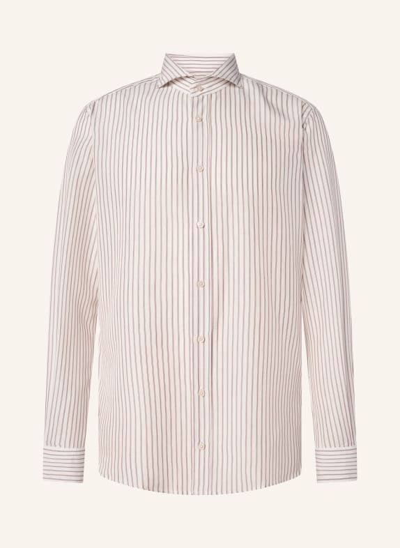 windsor. Košile LANO Slim Fit BÍLÁ / STARORŮŽOVÁ