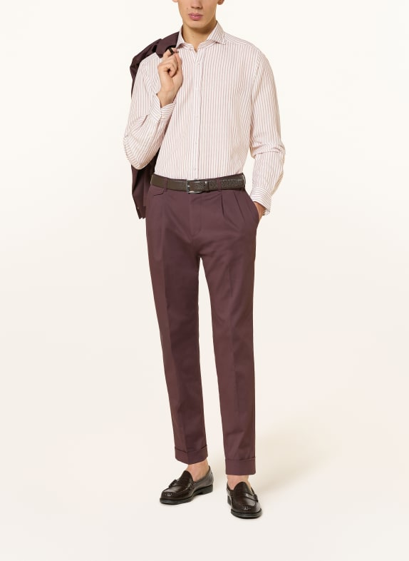 windsor. Overhemd LANO Slim Fit WIT / VIEUX ROSE