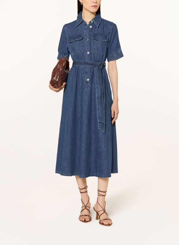 MORE & MORE Košilové šaty v džínovém stylu TMAVĚ MODRÁ