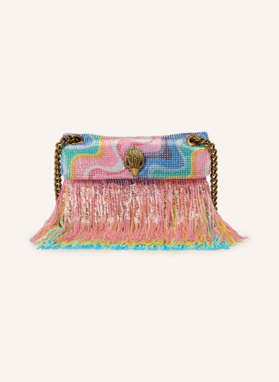 KURT GEIGER Umhängetasche KENSINGTON MINI mit Schmucksteinen GELB / ROSA / TÜRKIS