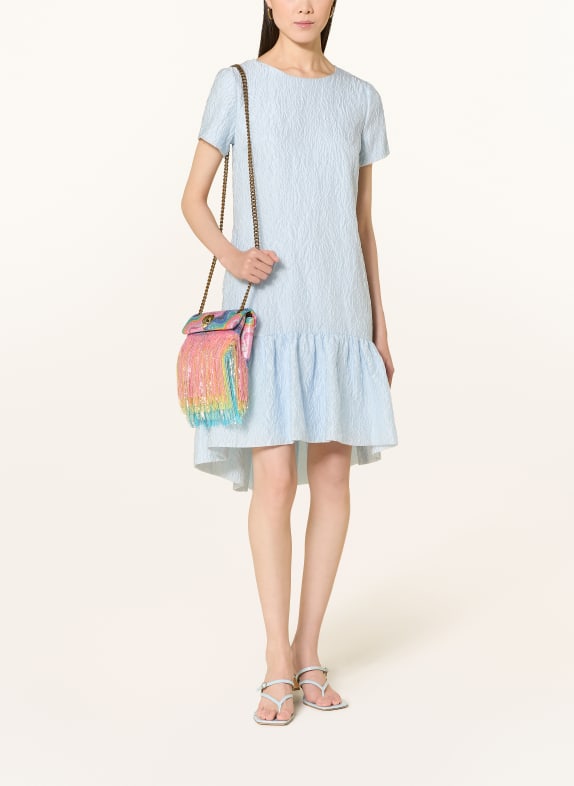 KURT GEIGER Torba na ramię KENSINGTON MINI z kamieniami ozdobnymi ŻÓŁTY / RÓŻOWY / TURKUSOWY
