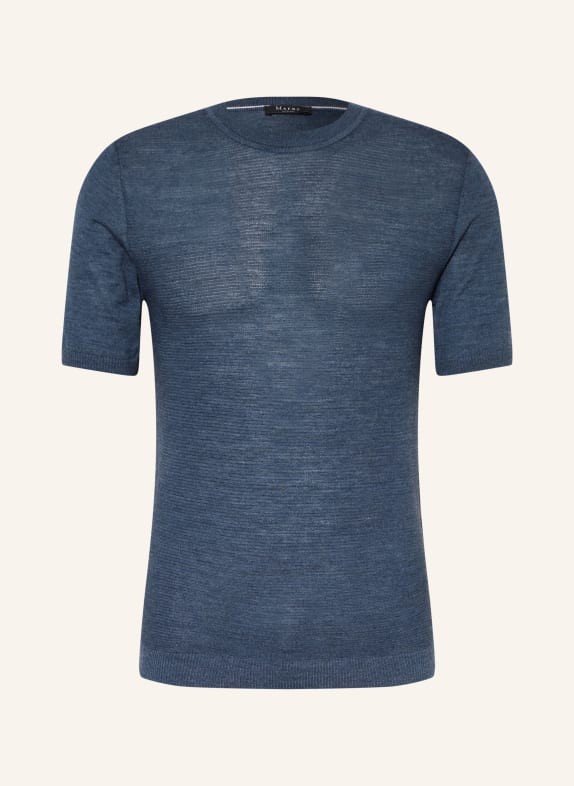 MAERZ MUENCHEN Merino wool knit shirt DARK BLUE