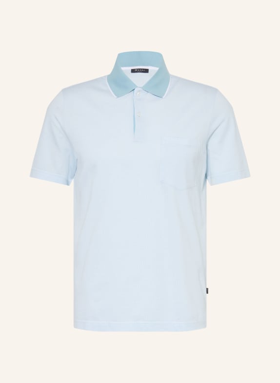 MAERZ MUENCHEN jersey polo shirt TURQUOISE / WHITE