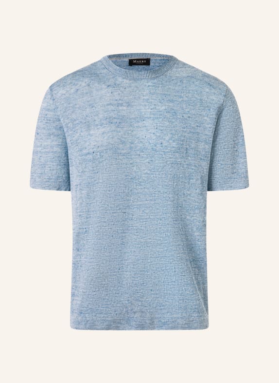 MAERZ MUENCHEN Dzianinowa koszulka z lnu JASNONIEBIESKI